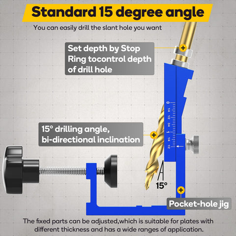 Comprehensive kit includes drill bits, screws, star screw, and limit ring for versatile projects