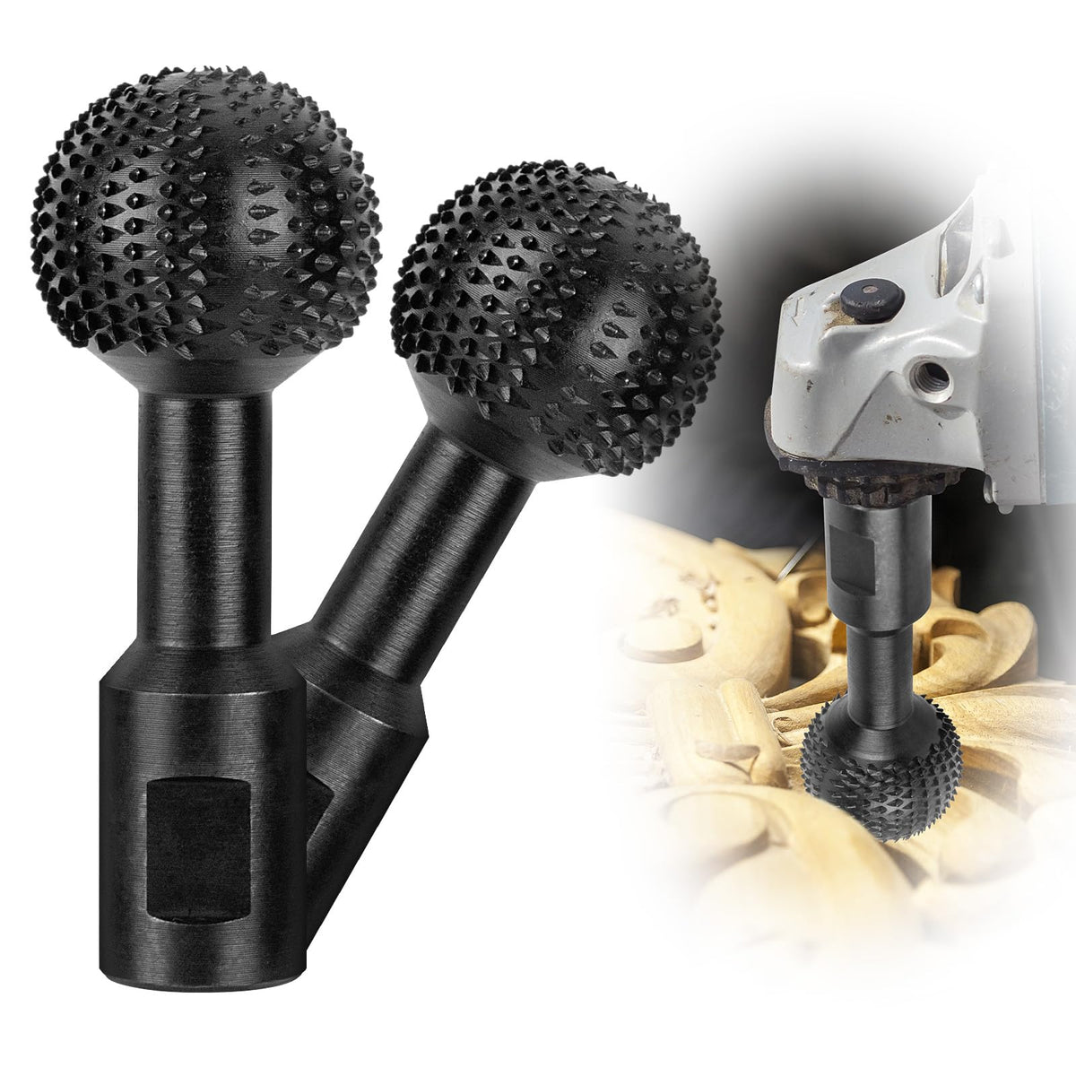 Blekoo Sphere Rotary Burr – smooth finish for precise wood carving.