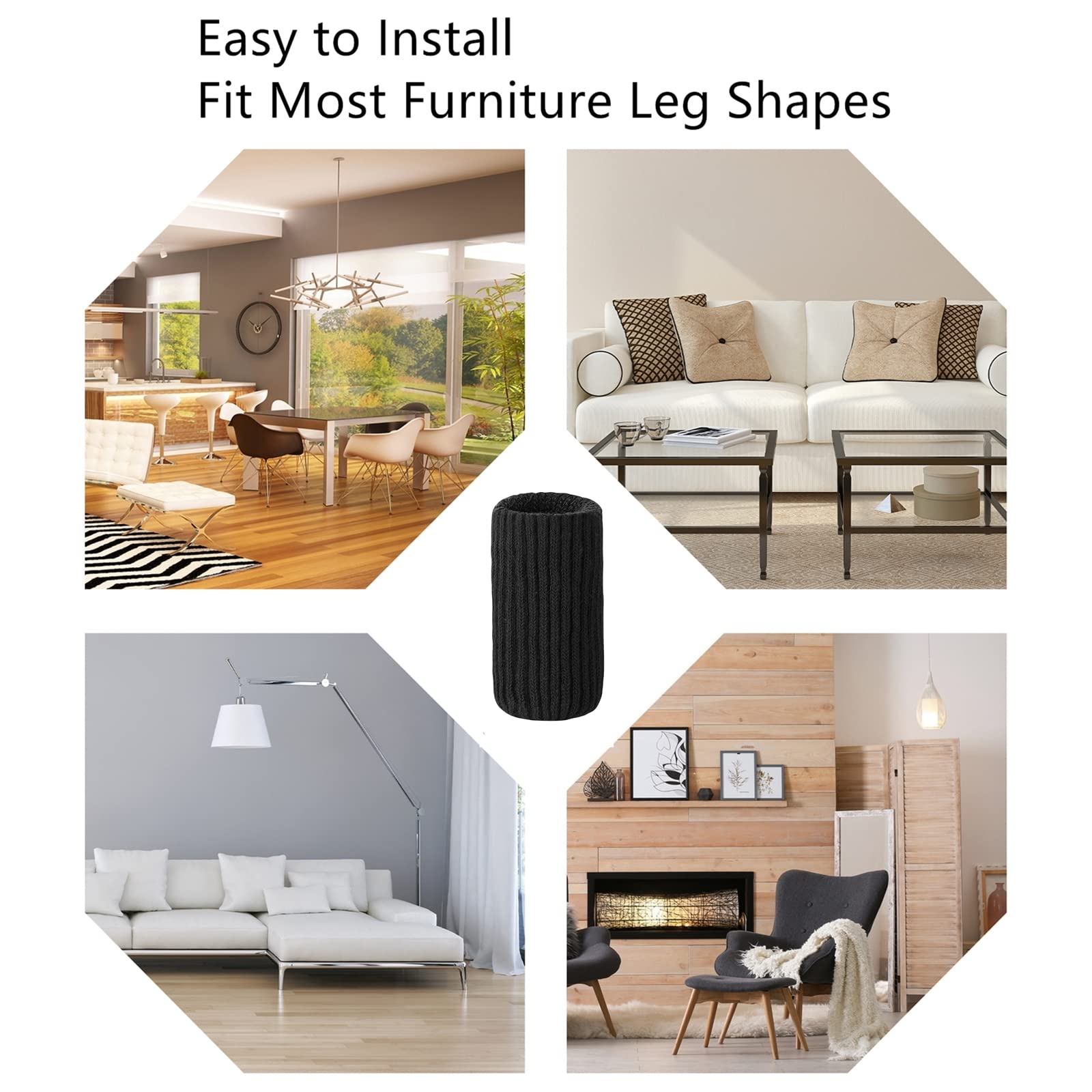 Blendnew noise-reducing chair feet socks preserve floors and glide smoothly.