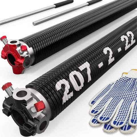 Blesseras torsion springs kit for balanced left-right operation and smooth door movement.