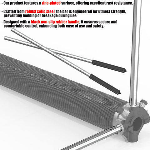 Blesseras winding bars, 17.2-inch length, reach for safe garage door service.