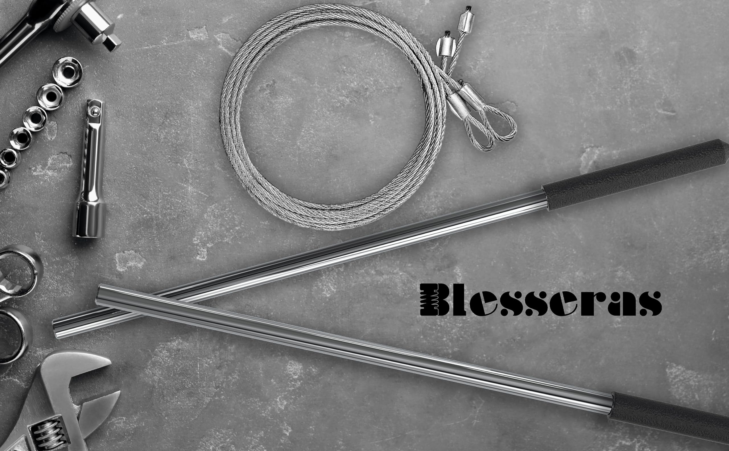 Blesseras pair enhances safety by enabling controlled winding without direct spring contact.