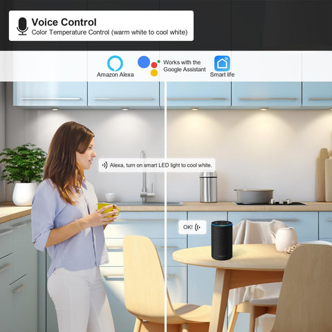 BlessingLux puck light adjusting color temperature from warm to cool for any task