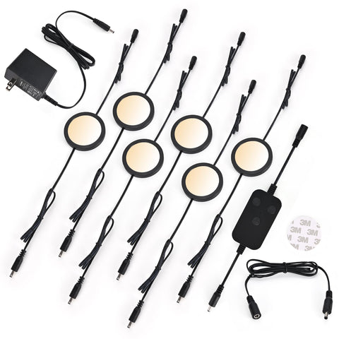 BlessingLux LED puck light kit under cabinet for bright, even kitchen illumination
