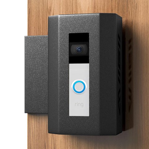 Bleu Clair anti-theft doorbell box front view shows sturdy all-metal construction.
