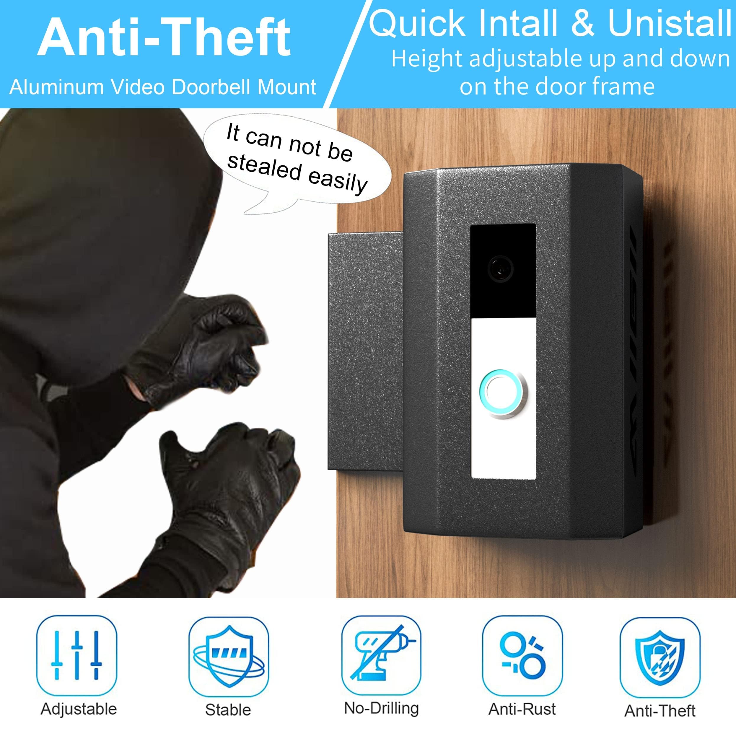 Bleu Clair doorbell cover close-up shows sensor-friendly protection.