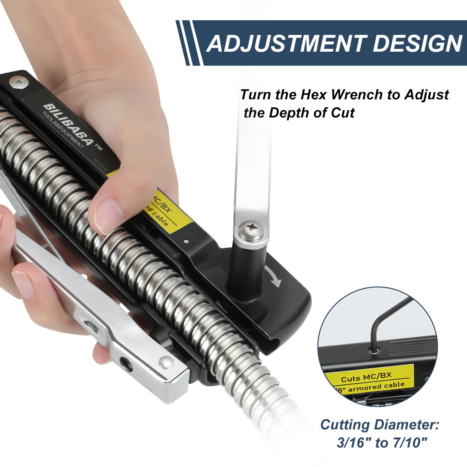 Blibaba ergonomic spring-loaded handle reduces hand fatigue during use.