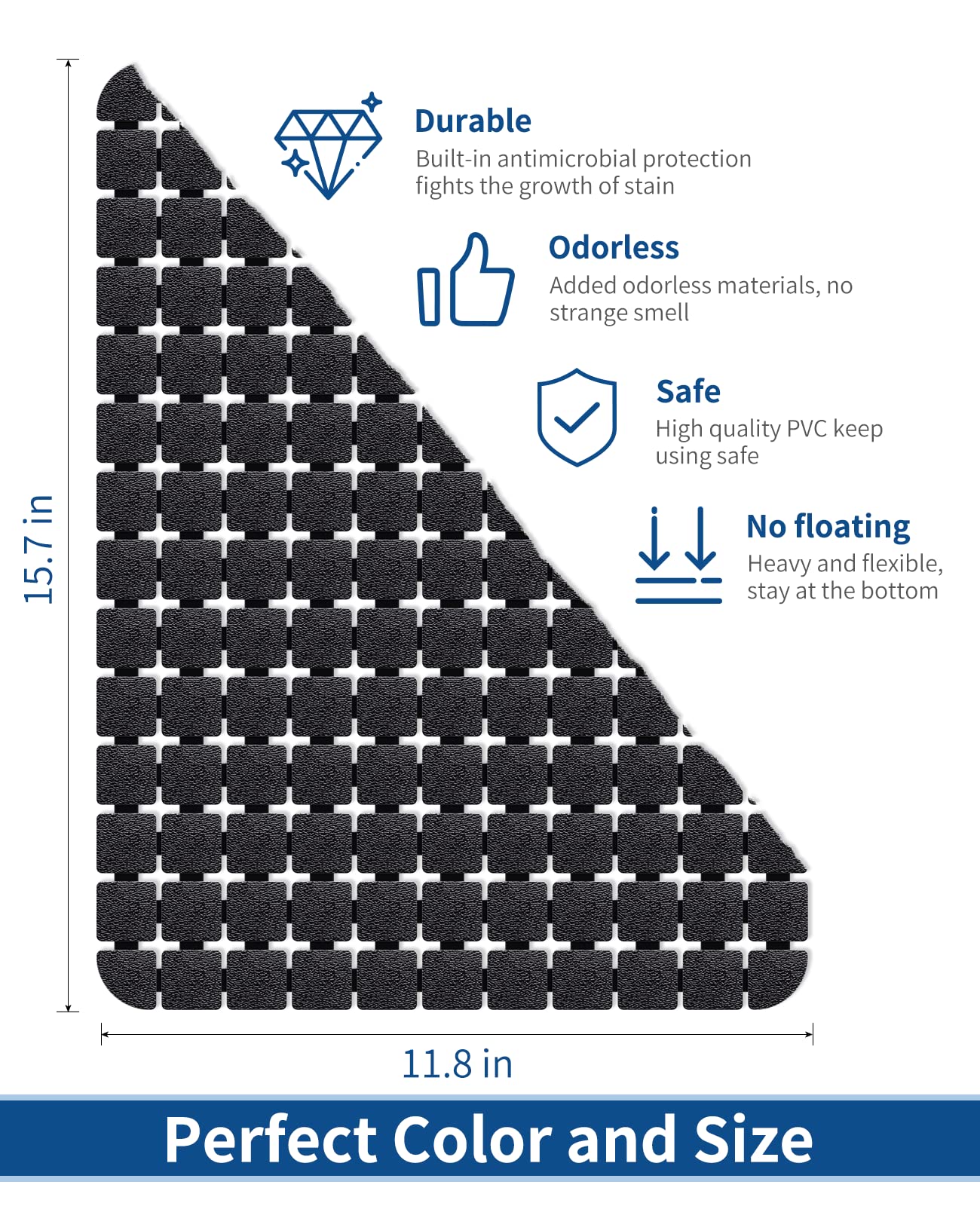 Bligli cut-to-fit sink mat demonstrates flexible PVC for custom basin sizing.