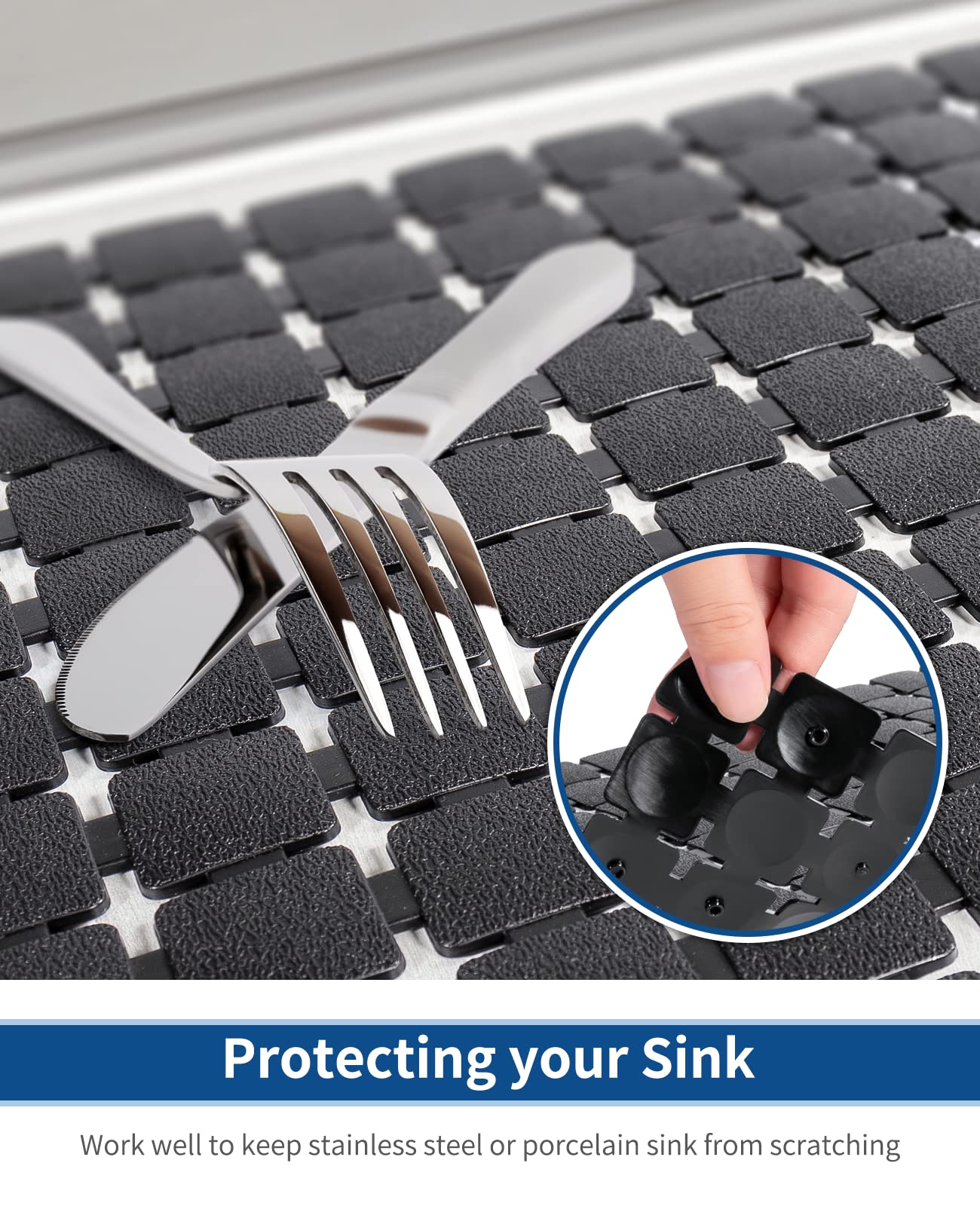 Bligli fast-draining mat helps water drain away quickly.