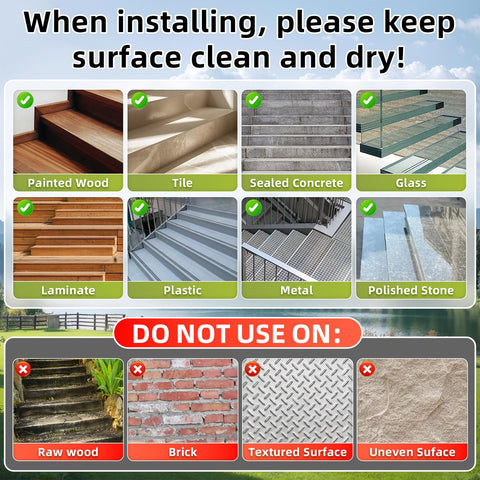 Wide 6x30 inch coverage covers more of each stair