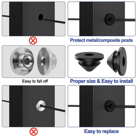 Blika flange diameter 21/32 inch ensures snug post fit.