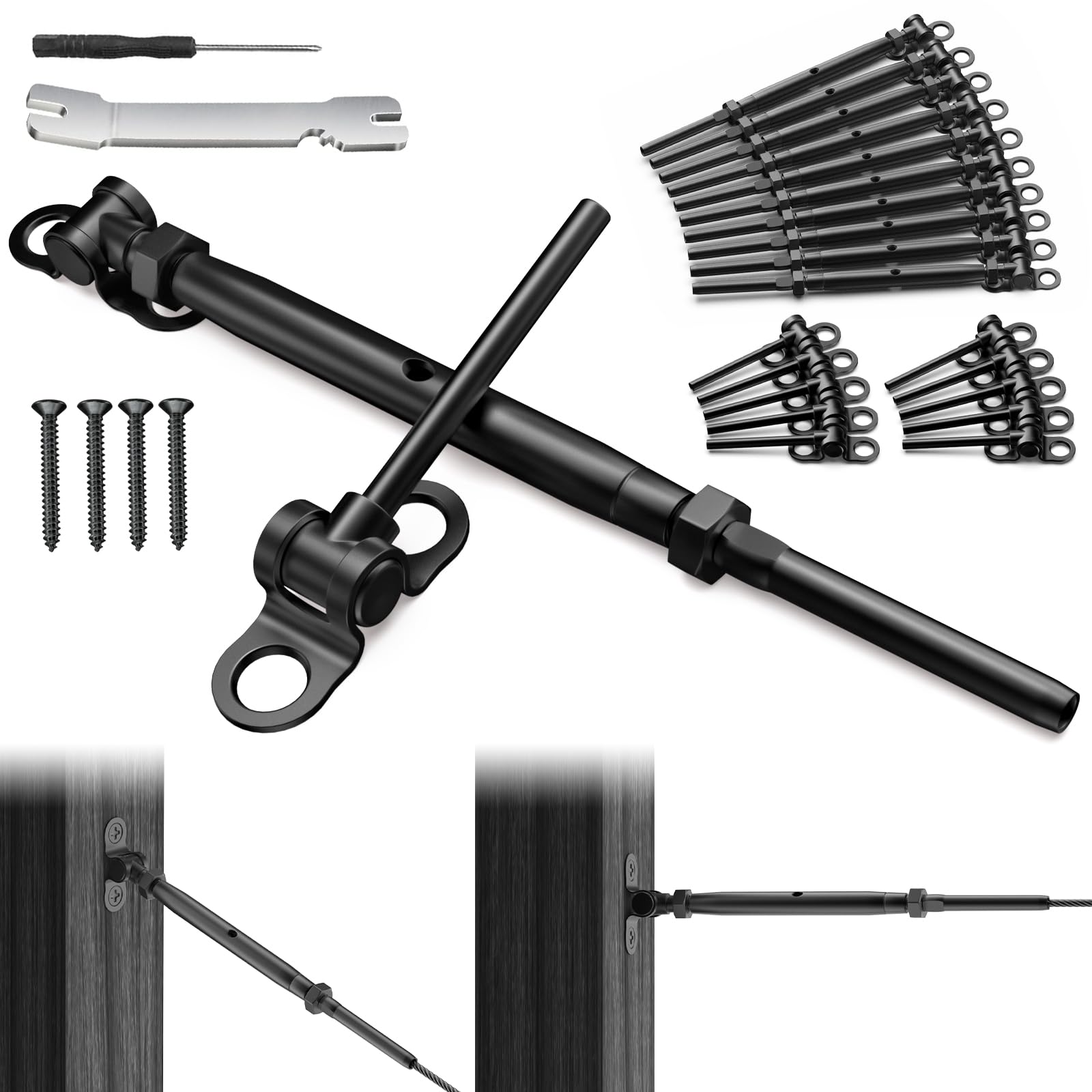 BLIKA cable railing kit toggle end for secure outdoor stair connections