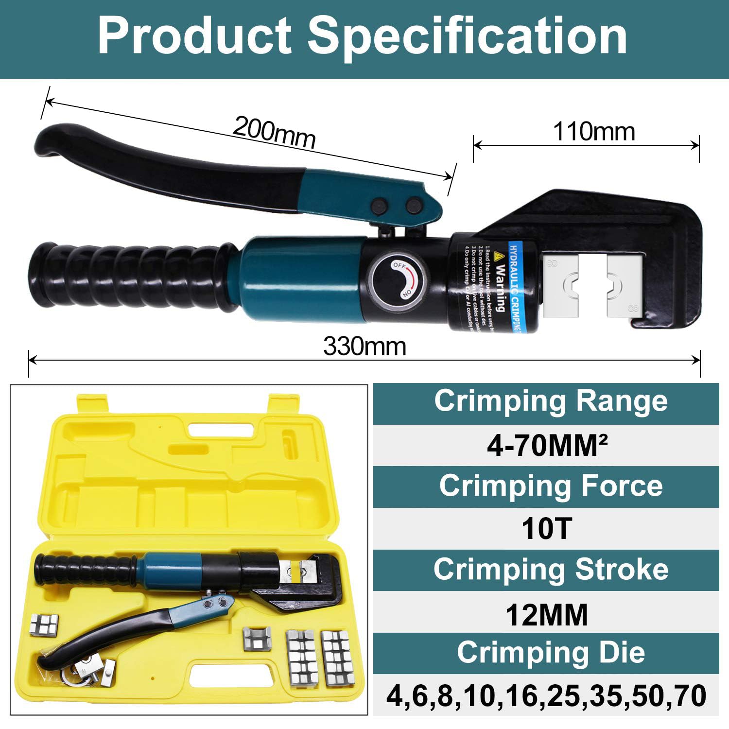 BLIKA crimping dies 1/8 to 3/16 for cable railing uses.