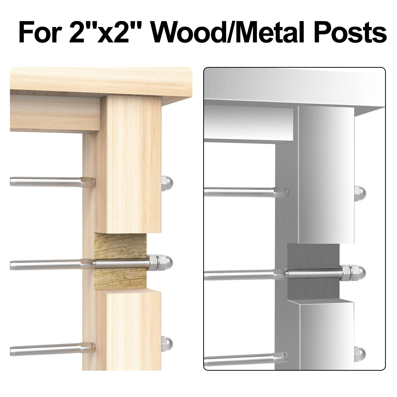 Blika deck railing installation kit for indoor or outdoor use.