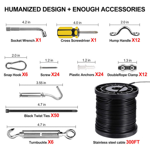 Blika complete package includes tools and accessories for quick setup