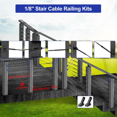 BLIKA wood-post attachment for sturdy railing posts
