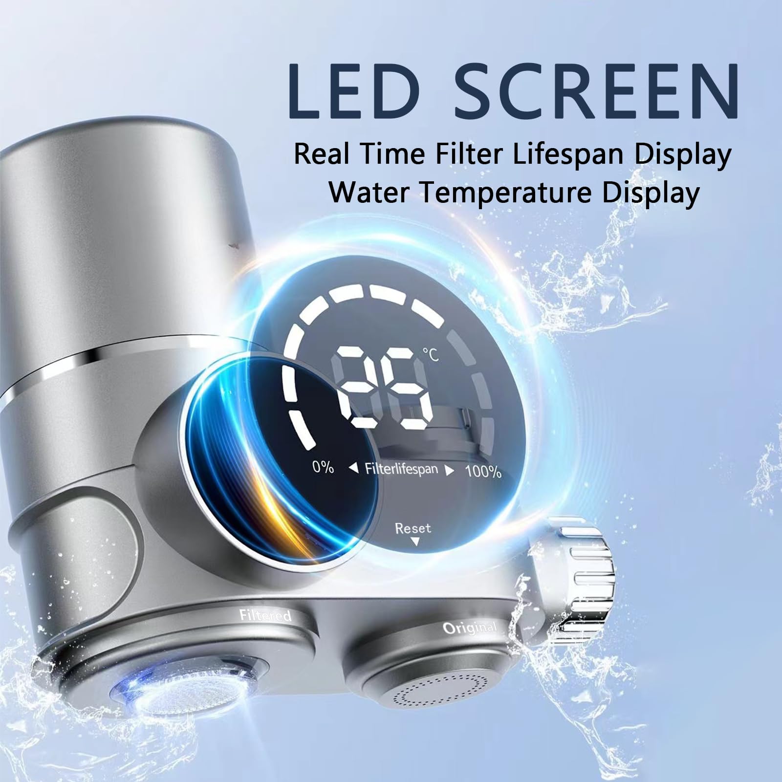 BLINGARTY water filter with 13 adapters demonstrates broad faucet compatibility