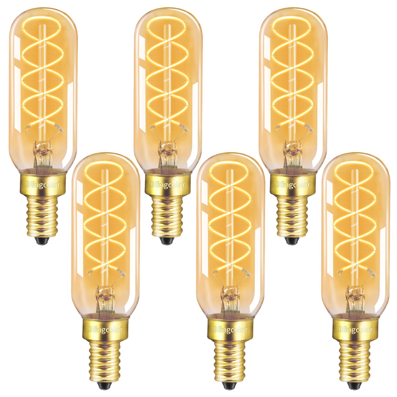 BLINGCOLOR dimmable edison bulb amber 2200K glow, ideal for lantern chandeliers.