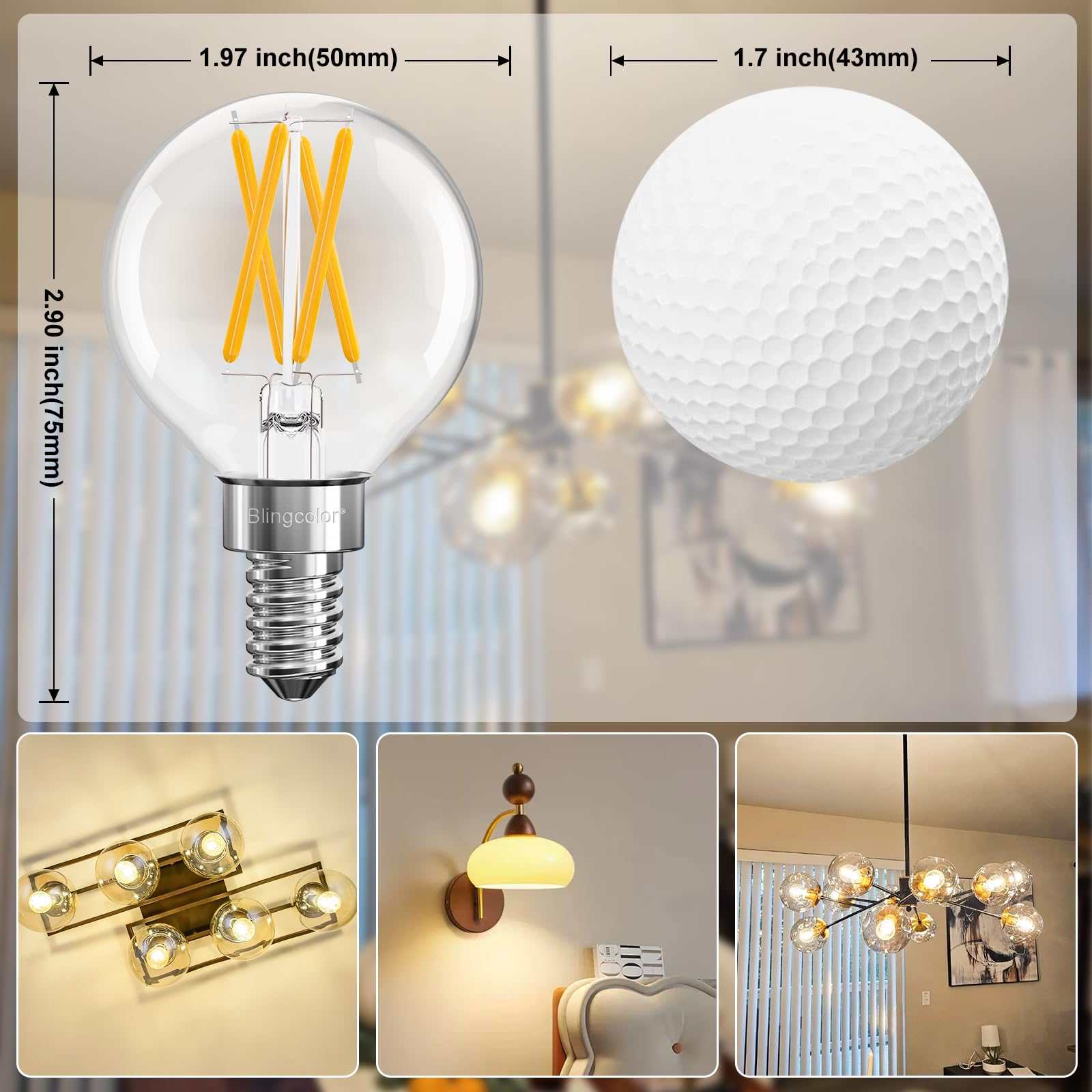 BLINGCOLOR bulbs deliver flicker-free dimming for cozy evenings