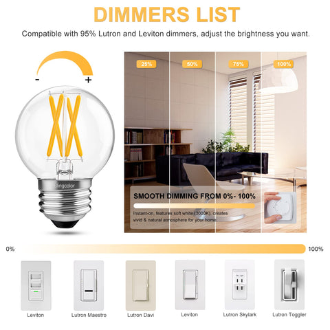 BLINGCOLOR Easy-install G16.5 bulbs snap into E26 sockets in seconds.