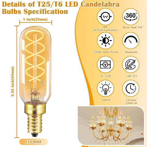 BLINGCOLOR edison filament LED bulb offers 40W-equivalent brightness.