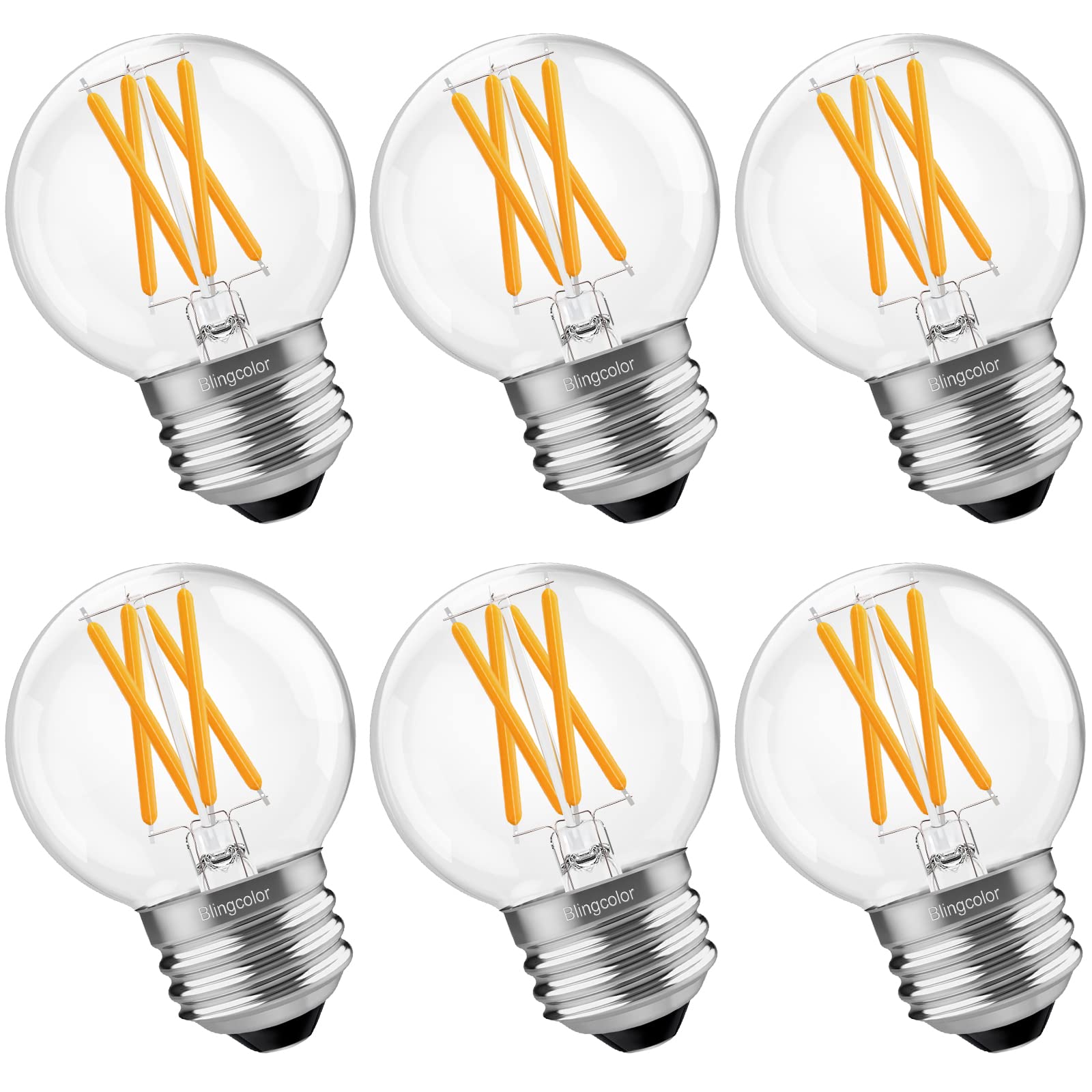 BLINGCOLOR G16.5 LED bulb for chandelier provides warm, dimmable illumination.