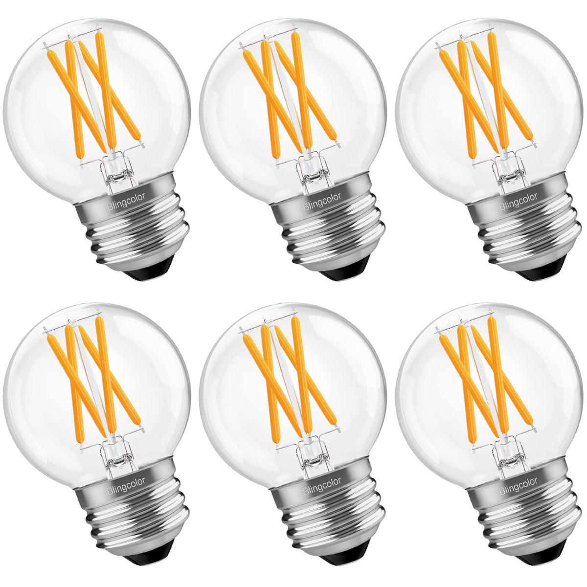 BLINGCOLOR G16.5 LED bulb for chandelier provides warm, dimmable illumination.