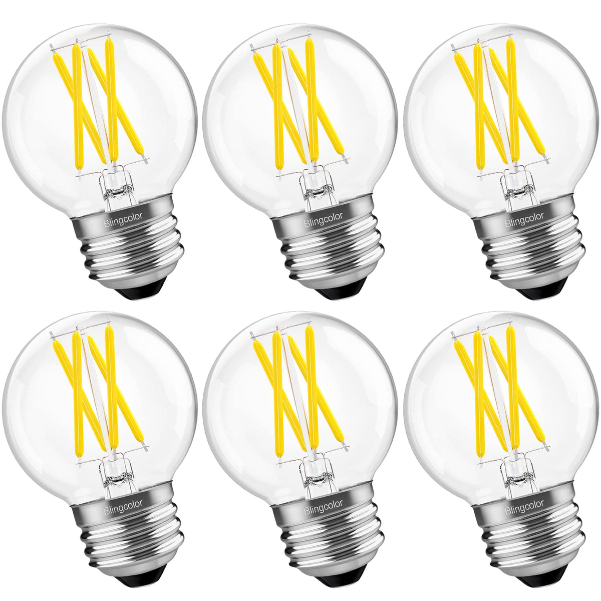 BLINGCOLOR G16.5 globe LED bulb in ceiling fan, smooth dimming and bright neutral white light.