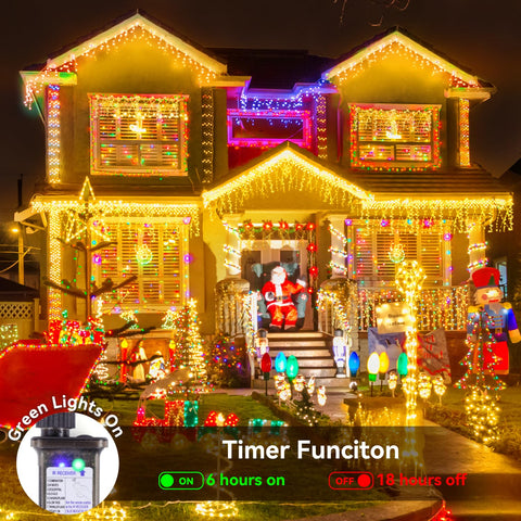 Blingstar icicle lights showcasing 8 modes and cascading drops