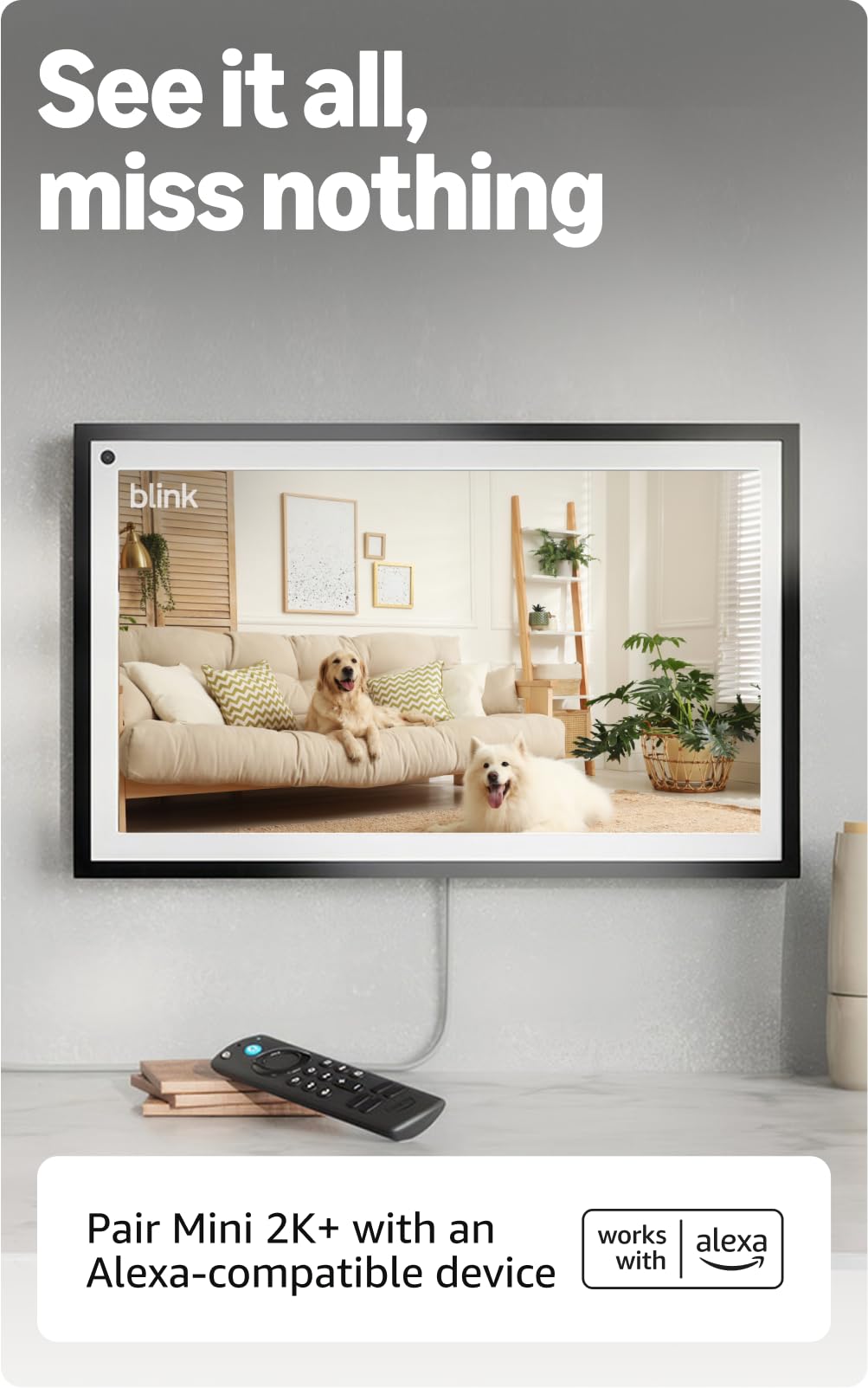 Blink Mini 2K+ motion detection offers proactive alerts.