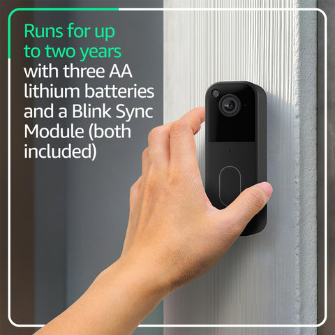 Blink Video Doorbell head-to-toe view captures complete visitor details.