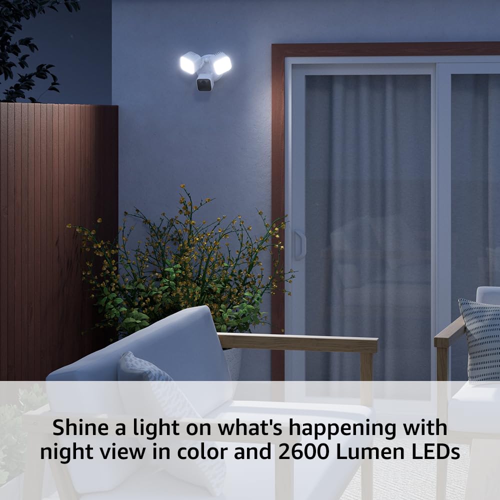 Blink Wired Floodlight Camera 1080p live view delivers crisp real-time security footage