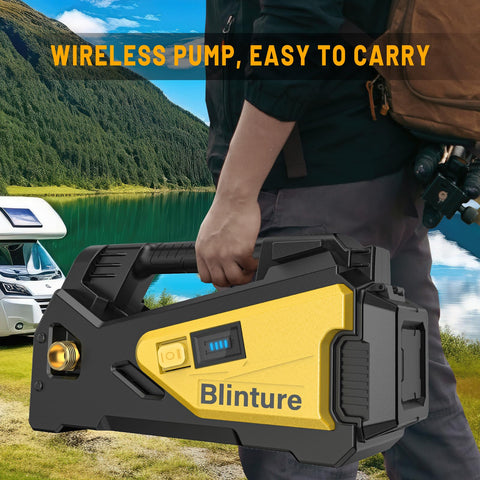 Blinture transfer pump auto start-stop feature for easy operation