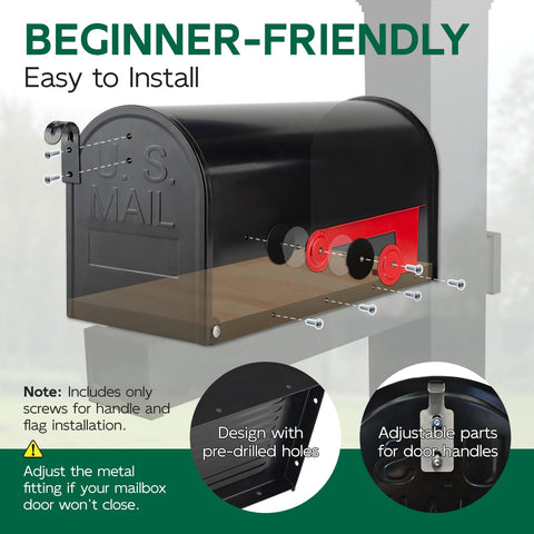 BlissBoard mailbox red flag signals outgoing mail for pickup