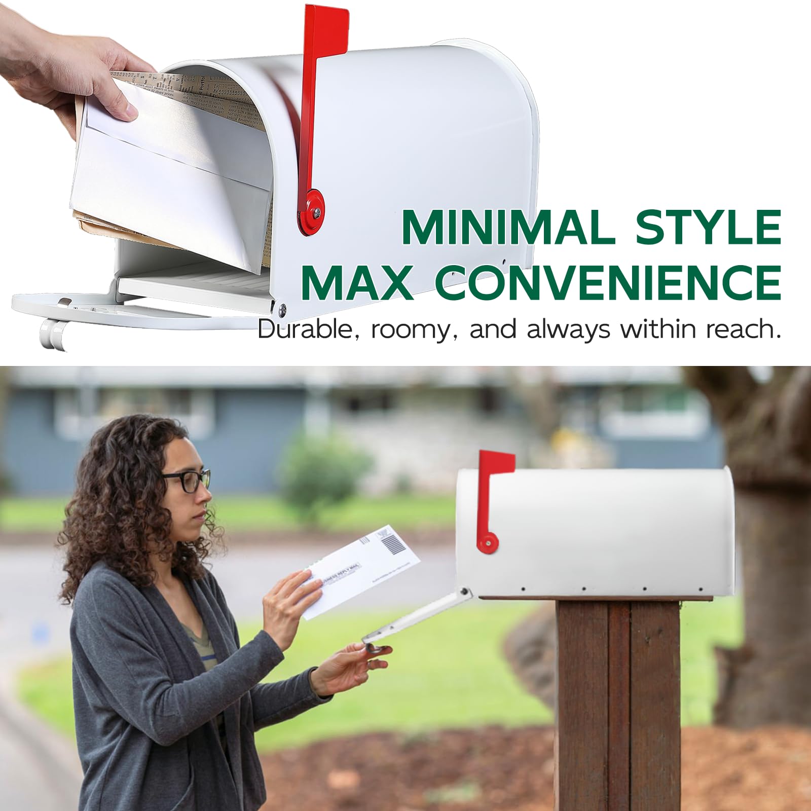 BlissBoard white mailbox suits new homes and remodels.