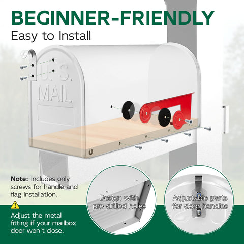 BlissBoard mailbox with pre-drilled holes enables quick, do-it-yourself installation.