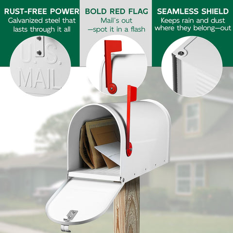 BlissBoard mailbox features sealed seams and sturdy latch against moisture.