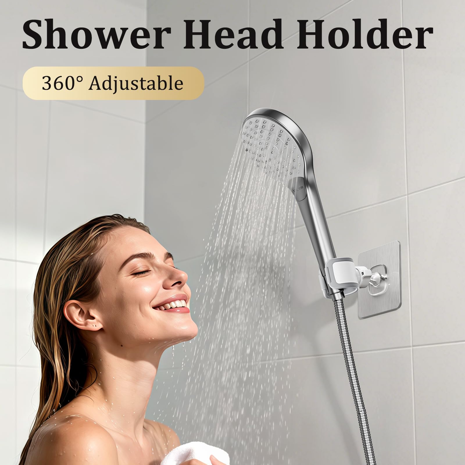 Durable ABS with chrome finish resists moisture and corrosion.