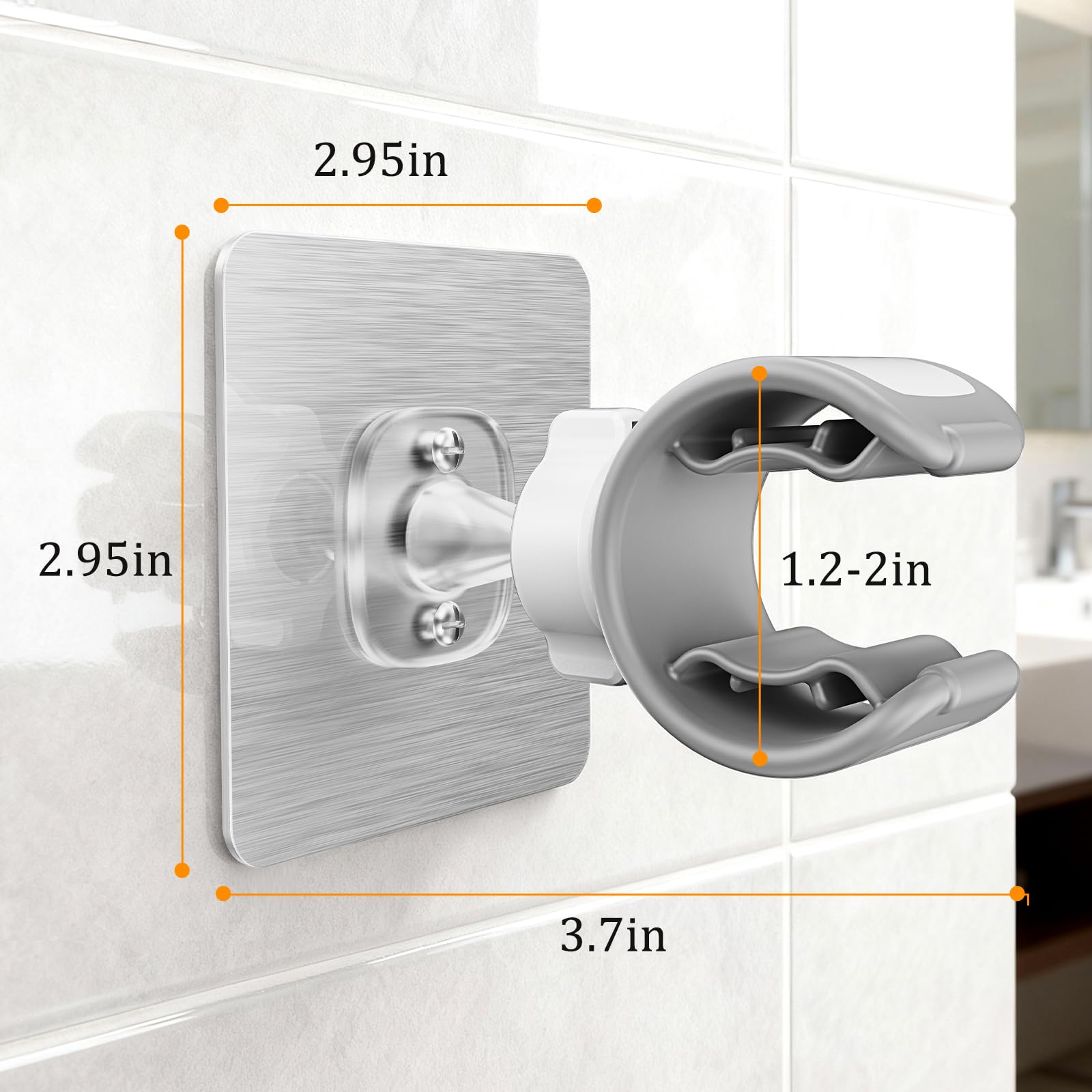 Blissfuhue wall mount with adhesive and screws for versatile installation.