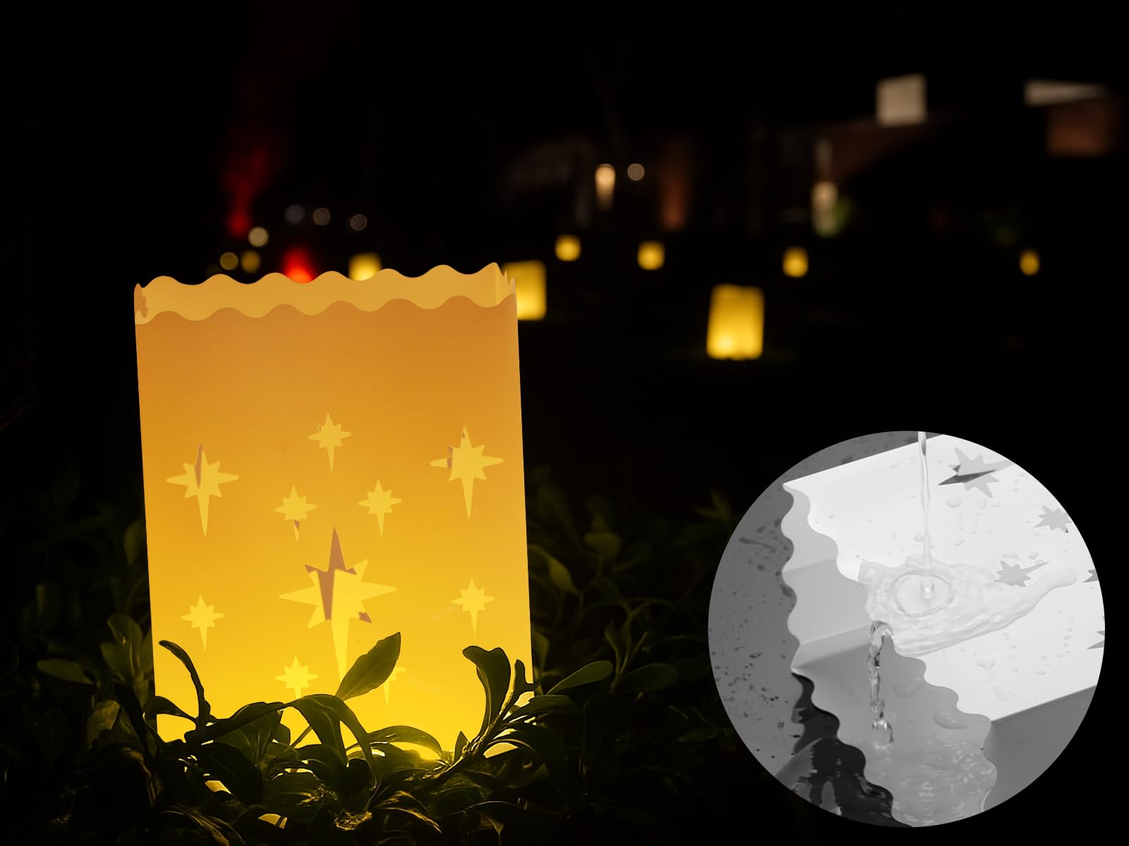 BlissfulTie glow creates a warm entrance for guests.