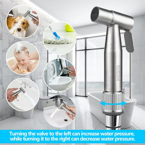 Blissland brass valve with smooth adjustable pressure.