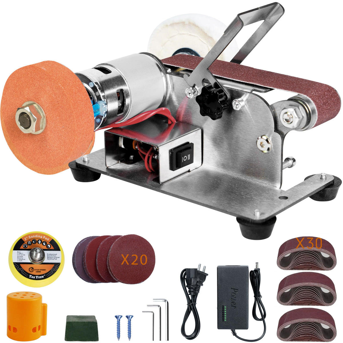 Blissthrill Mini Belt Sander compact design for tight spaces and precise finishes.