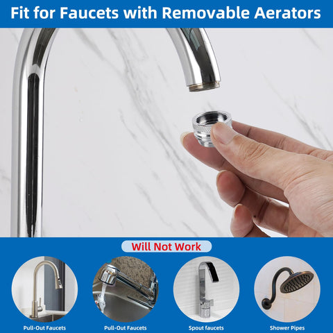 Blissvent aerator-to-hose connectors simplify upgrading existing fixtures.