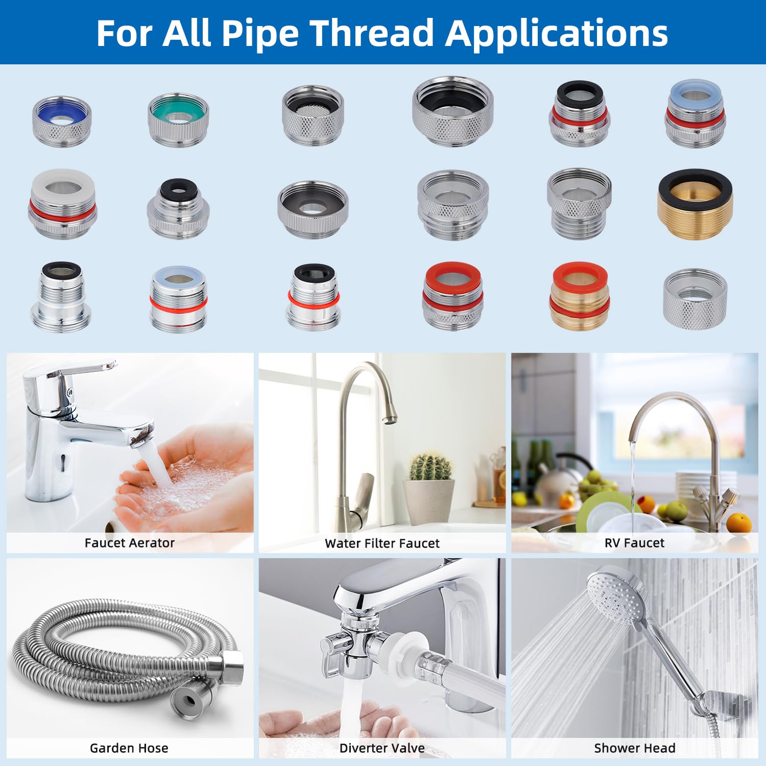 Blissvent solid brass adapters provide durable, leak-resistant connections.
