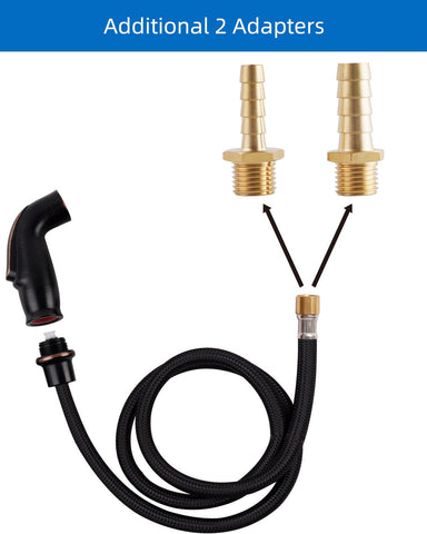 Blissvent spray hose and holder kit keeps the sink area organized