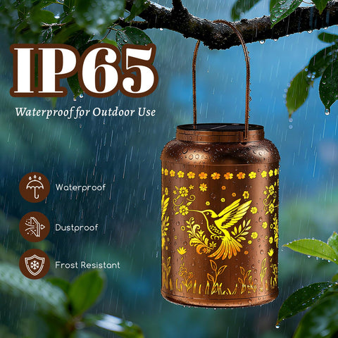 BlissWhisper solar lantern compact size 6.9 by 4.3 inches for placement.