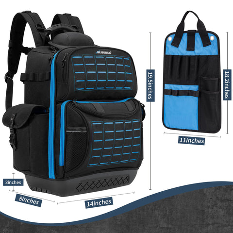 BLISSWILL toolbag backpack ergonomic back panel for comfortable all-day carry