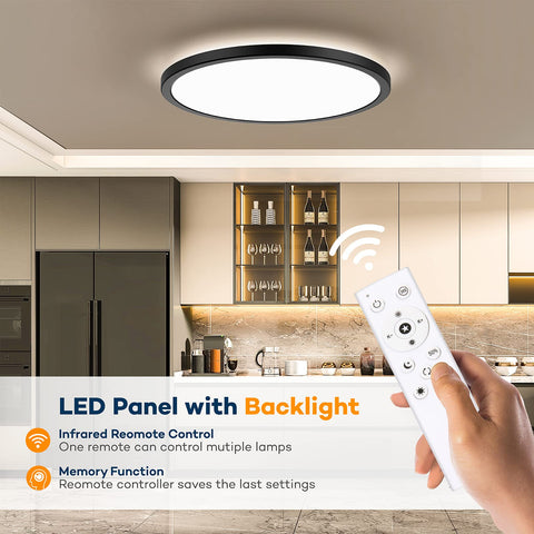 BLNAN 12-inch ultra-thin ceiling light fits low ceilings with modern look.