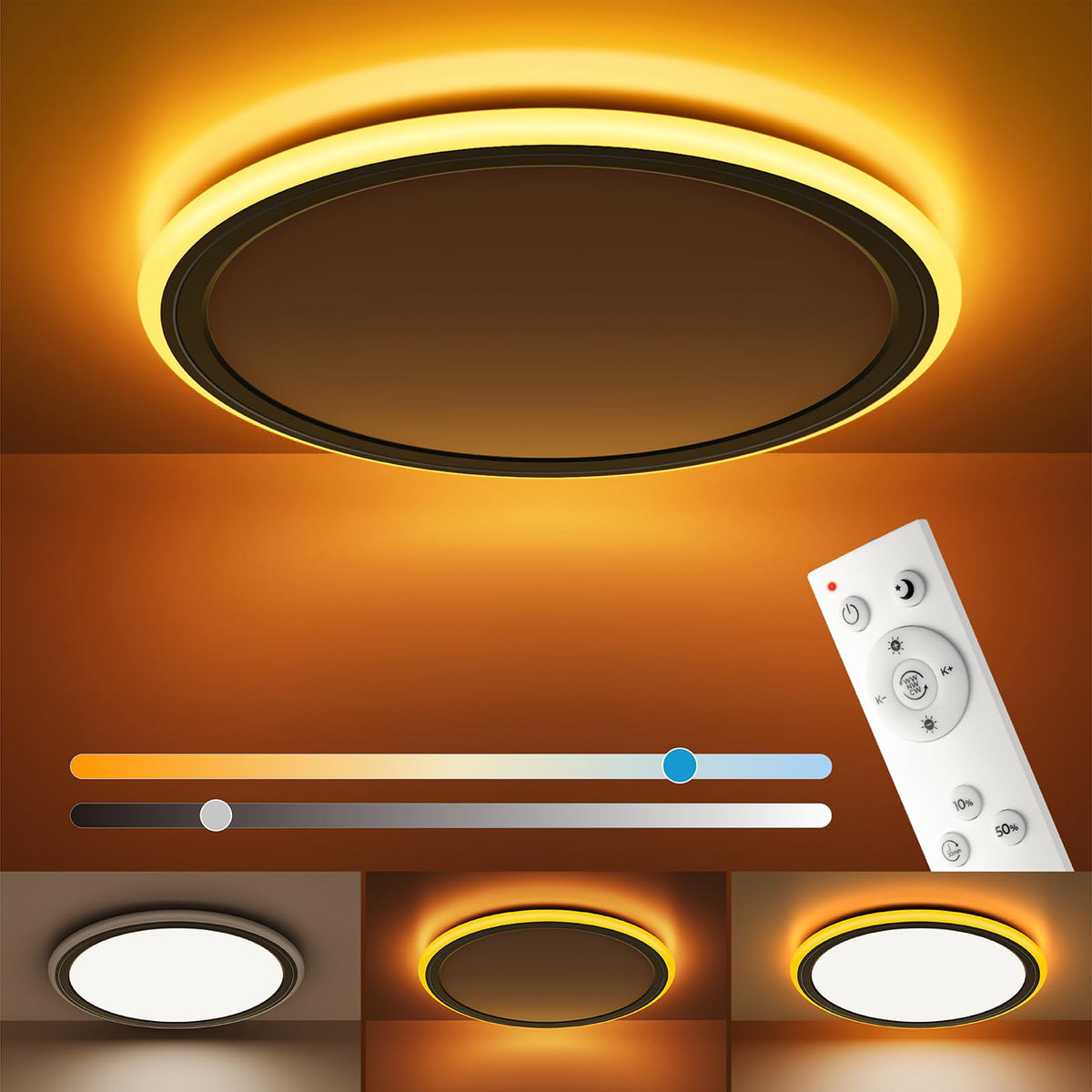 BLNAN 13in center light with adjustable color temperature for versatile daytime lighting.