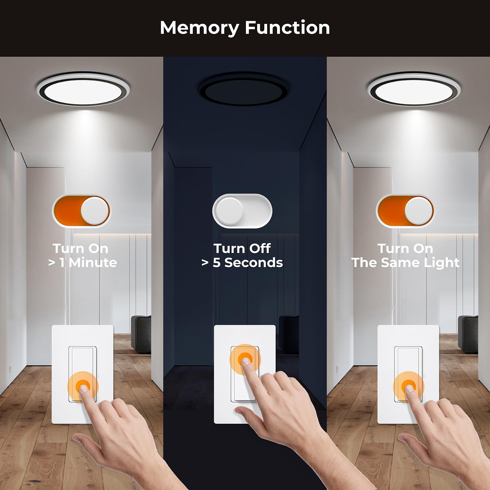 BLNAN 13in memory function recalls last settings for convenience.